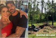 Adriana Sant'Anna mostra casa destruída após Furacão Milton