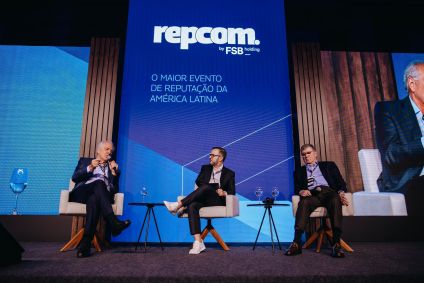 Os empresários André Esteves, Rubens Ometto e Rubens Menin no no CNN Talks
