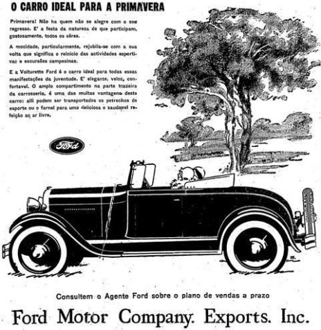Propaganda da Ford no ano de 1929 • Divulgação/Ford