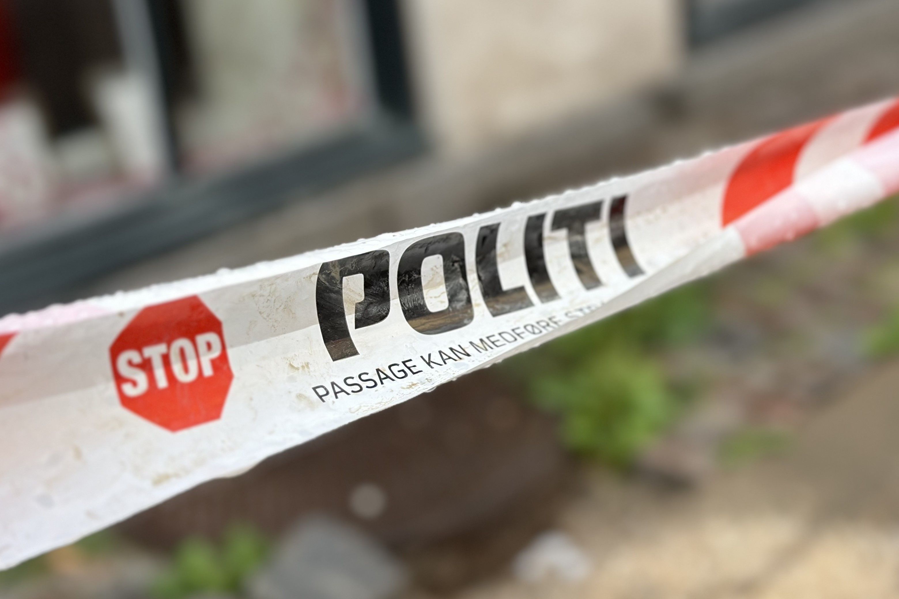 Fita de isolamento da polícia dinamarquesa em Copenhague
