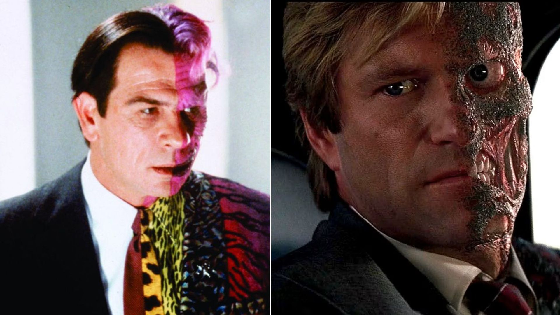 Tommy Lee Jones e Aaron Eckhart como Duas-Caras • Montagem CNN