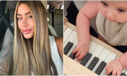 Rafaella Santos mostra momento fofo da 3ª filha de Neymar tocando piano