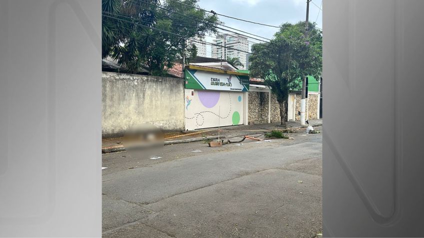 Acidente com o cachorro ocorreu em frente a uma escola infantil em Santo Amaro, zona sul de São Paulo • Reprodução