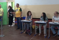 Ex-presidente Jair Bolsonaro vota na zona oeste do Rio de Janeiro