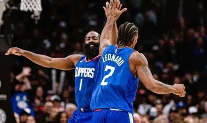 James Harden e Kawhi Leonard pelo Los Angeles Clippers