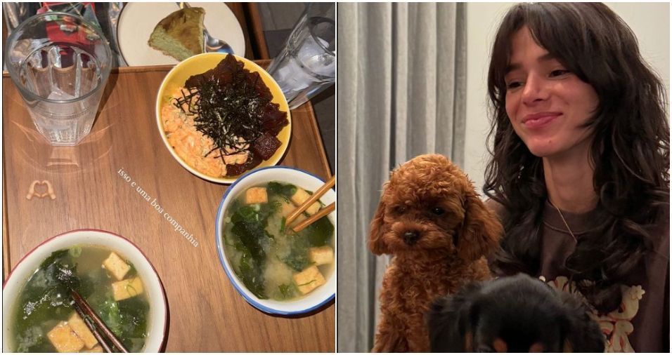 João Guilherme publica foto de Bruna Marquezine com cachorrinhos dos dois • Instagram / João Guilherme
