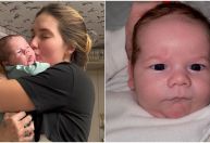 Virginia encanta a web com fotos de José Leonardo: "Pequenininho e bravo"