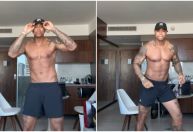 Leo Santana posta vídeo fazendo dancinha e brinca: "Não mostrem a Lore"