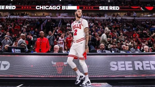 Lonzo Ball em ação pelo Chicago Bulls