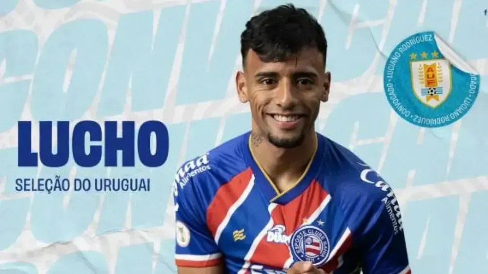 Luciano Rodríguez, atacante do Bahia, foi convocado pela Seleção do Uruguai
