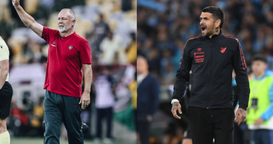 Mano Menezes e Lucho Gonzáles, técnicos do Fluminense e Furacão