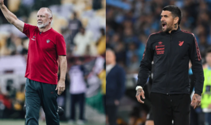 Mano Menezes e Lucho Gonzáles, técnicos do Fluminense e Furacão