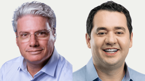 Marco Aurelio (à esquerda) e Ricardo Silva candidatos a Prefeitura de Ribeirão Preto (SP)