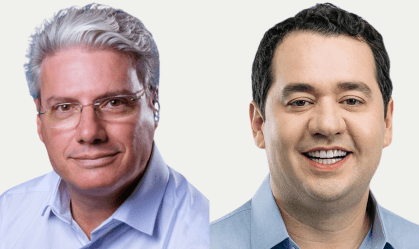 Marco Aurelio (à esquerda) e Ricardo Silva candidatos a Prefeitura de Ribeirão Preto (SP)