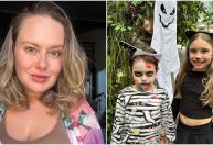Mari Bridi ignora polêmicas com Rafael Cardoso e curte Halloween com os filhos