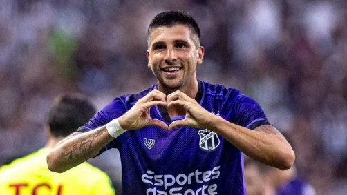 Meia Lucas Mugni comemora gol do Ceará