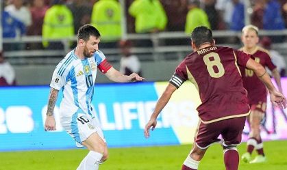 Messi durante confronto contra Venezuela