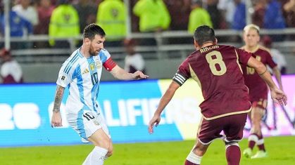 Messi durante confronto contra Venezuela