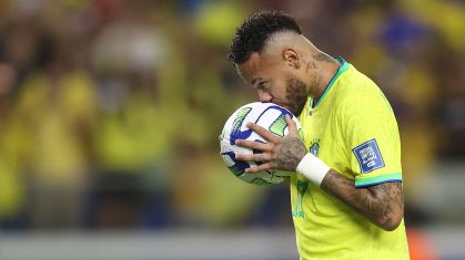 Neymar durante Brasil x Bolívia no Estadio Mangueirão, em setembro de 2023