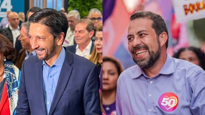 Nunes (à esquerda) e Boulos disputam o segundo turno na eleição paulistana