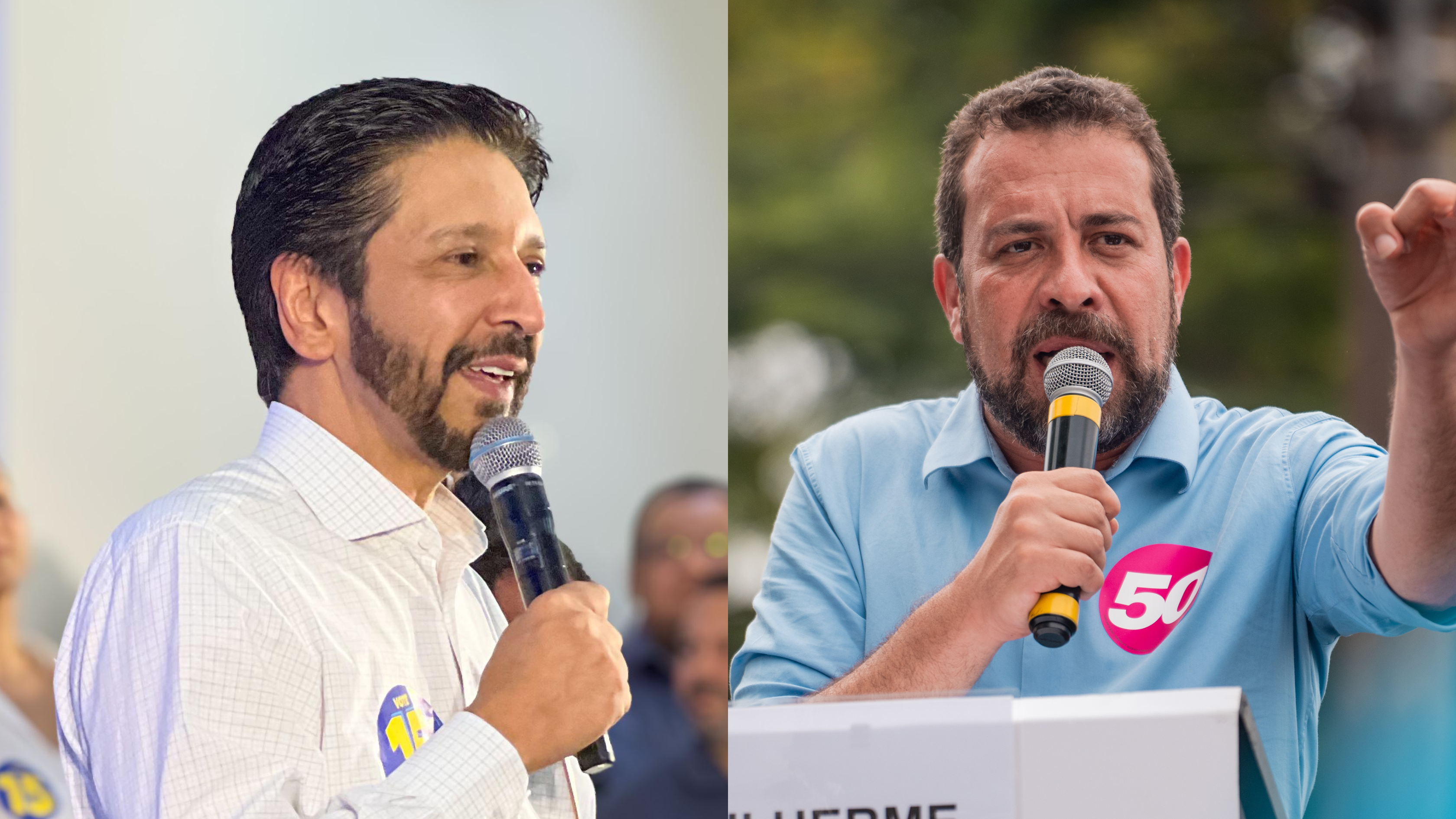 Nunes (à esquerda) e Boulos disputam o segundo turno na eleição paulistana (2)