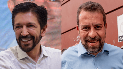 Nunes (à esquerda) e Boulos disputam o segundo turno na eleição paulistana