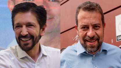 Nunes (à esquerda) e Boulos disputam o segundo turno na eleição paulistana