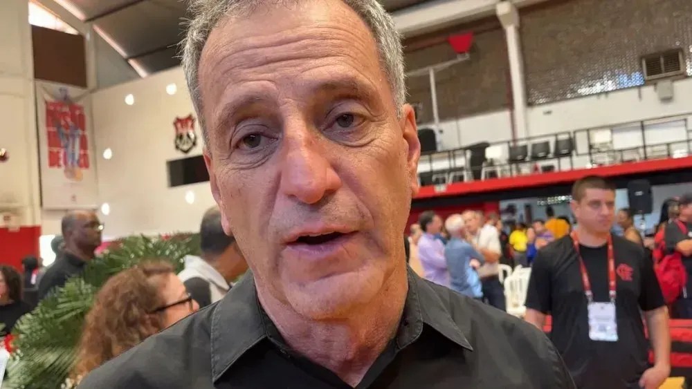 O presidente Rodolfo Landim, do Flamengo, na Gávea