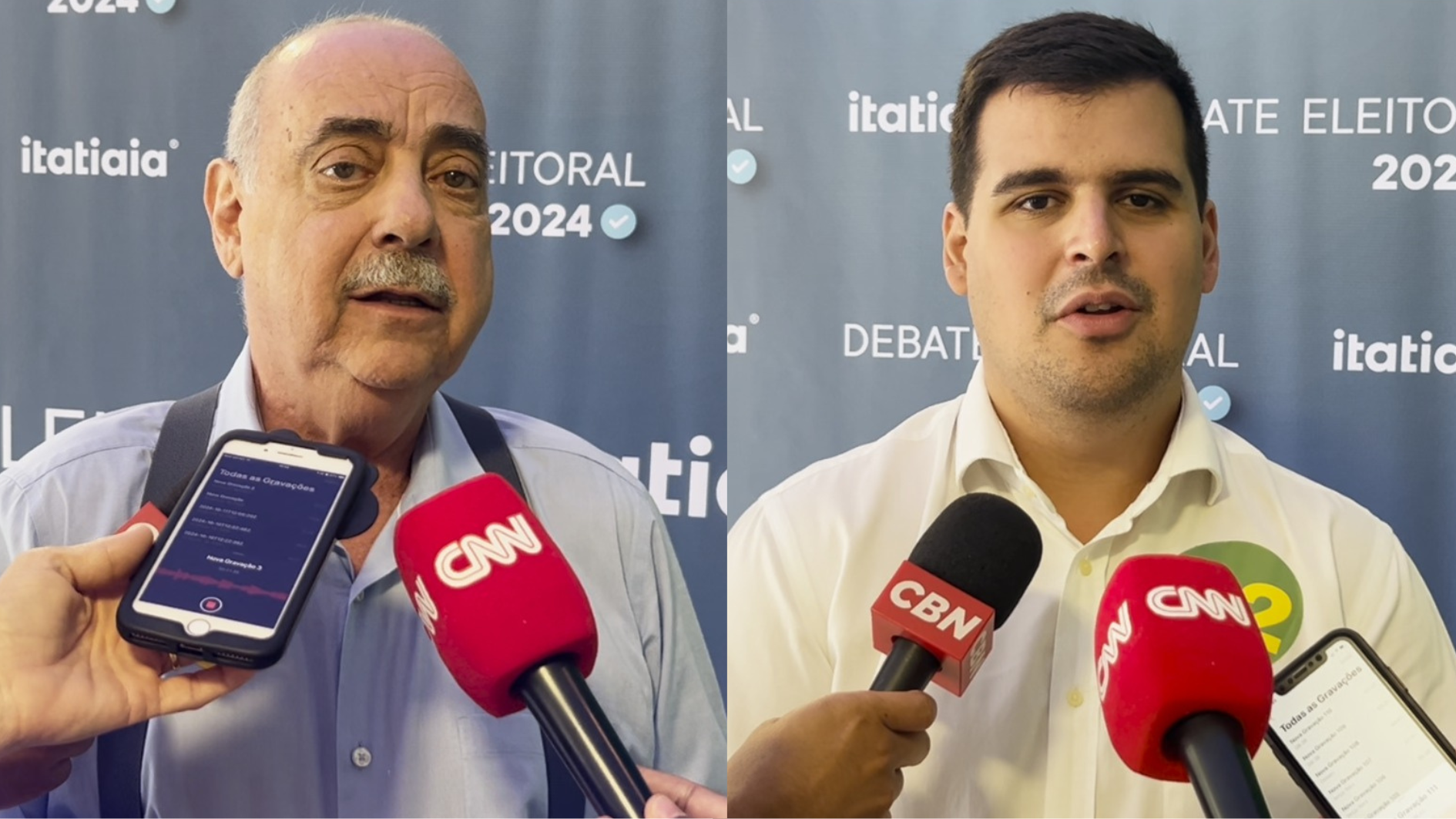 Os candidatos Fuad Noman e Bruno Engler
