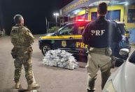 Maior apreensão da história: PRF-RS prende casal com 96 quilos de haxixe