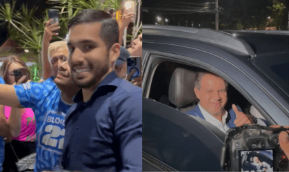 André Fernandes e Evandro Leitão chegam para debate da Globo em Fortaleza