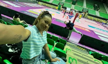 Rebeca Andrade assiste treino de Gabi na Itália e manda recado