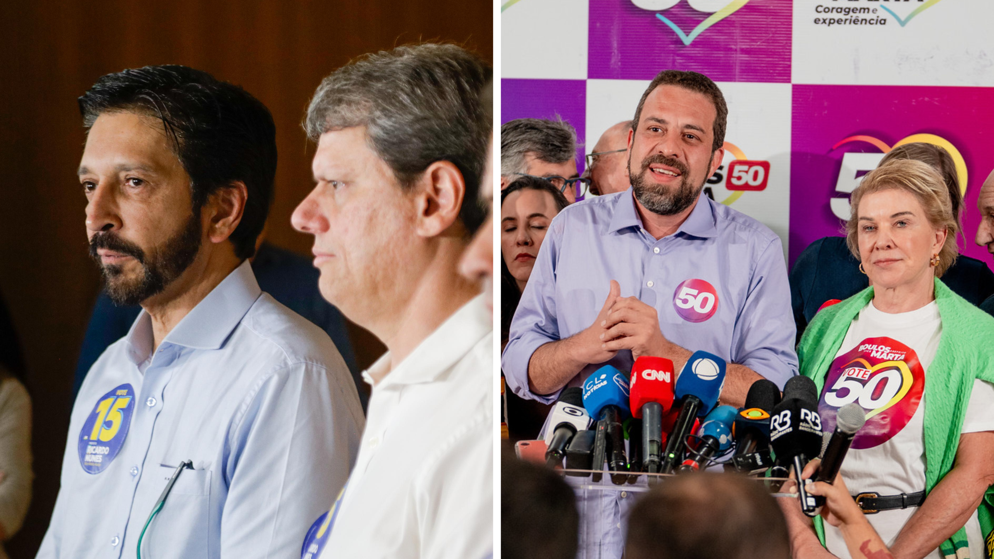 Ricardo Nunes e Guilherme Boulos disputam o segundo turno em São Paulo