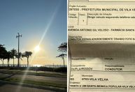 Motociclista parado em semáforo é multado por tirar foto de paisagem; veja o que diz a lei