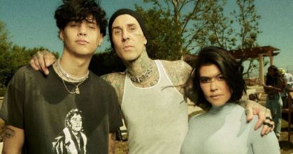 Travis Barker, Landon Barker e Kourtney Kardashian