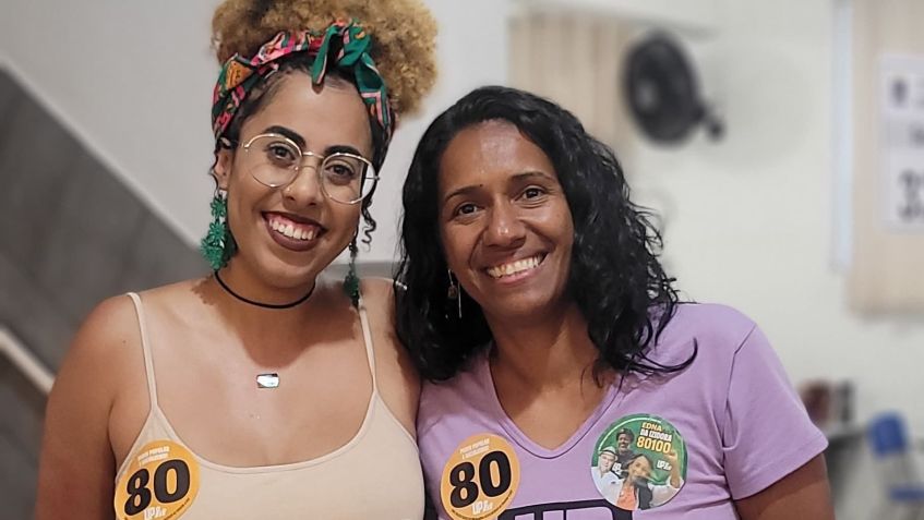 Indira Xavier durante voto • Divulgação