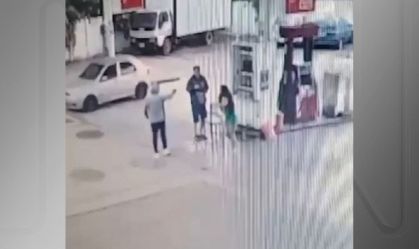 discussão em posto de combustível