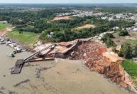 Deslizamento no Rio Solimões: quatro pessoas estão desaparecidas