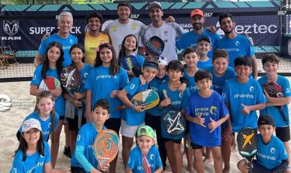Maior evento de beach tennis do mundo promove ação com ídolos para crianças