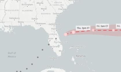 Furacão Milton ainda atinge a costa atlântica da Flórida; veja projeção