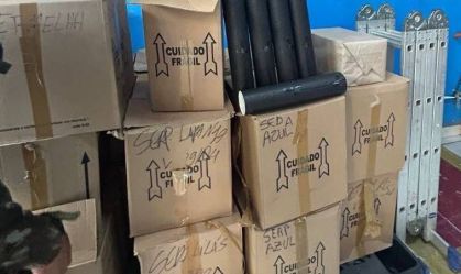 Fogos de artifício apreendidos pela polícia em MG