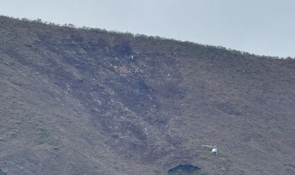 Região onde duas aeronaves caíram em Ouro Preto (MG)