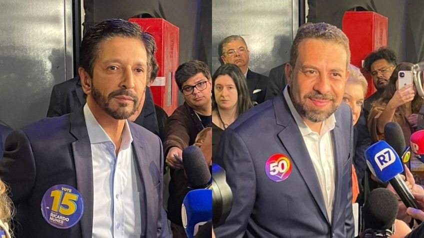 Nunes e Boulos repercutiram o desempenho no debate na saída da TV Bandeirantes • Stêvão Limana/CNN