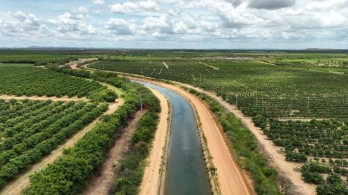 Canal de irrigação onde ocorreu o acidente