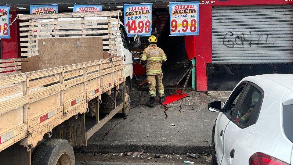 atropelamento caminhão
