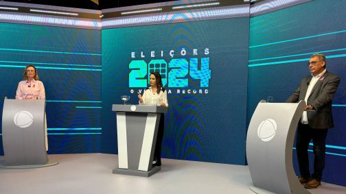 Maria do Rosário (à esquerda) e Sebastião Melo debateram na TV Record