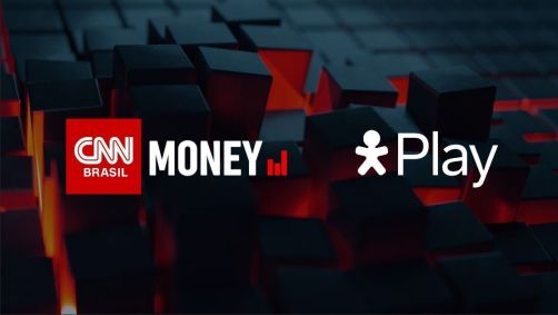 Logos do CNN Brasil Money e do Vivo Play