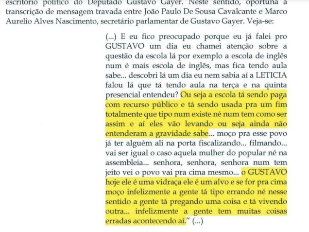 Troca de mensagens entre João Paulo de Sousa Cavalcante e Marco Aurelio Alves Nascimento. •Reprodução