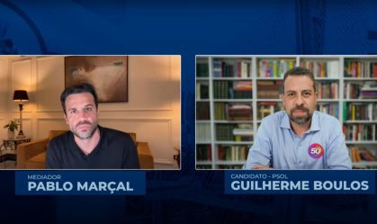 Candidato à Prefeitura de São Paulo, Guilherme Boulos (PSOL), participa de live de ex-candidato na corrida eleitoral, Pablo Marçal (PRTB)