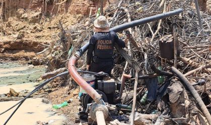 Polícia Federal inativa garimpos ilegais nas margens do Xingu